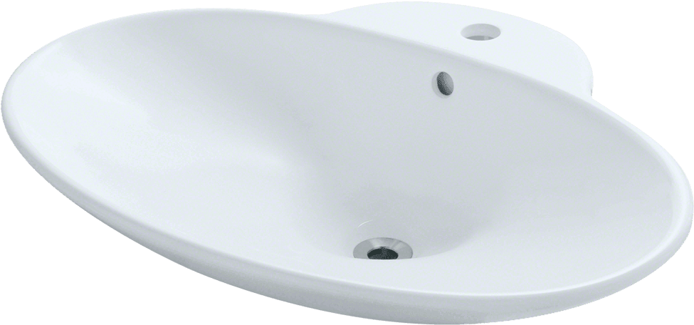 Polaris 24 5/8" Porcelain Oval Bathroom Vessel Sink - Bathroom Sink Clipart (1000x800), Png Download