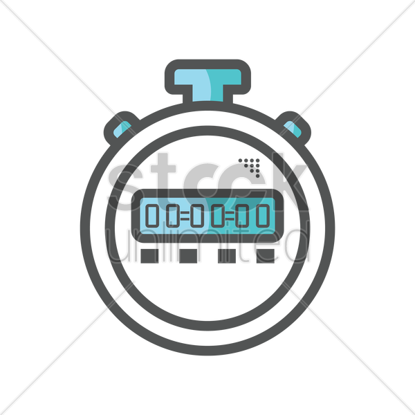 Digital Clipart Stopwatch - Digital Stopwatch Illustration - Png Download (600x600), Png Download