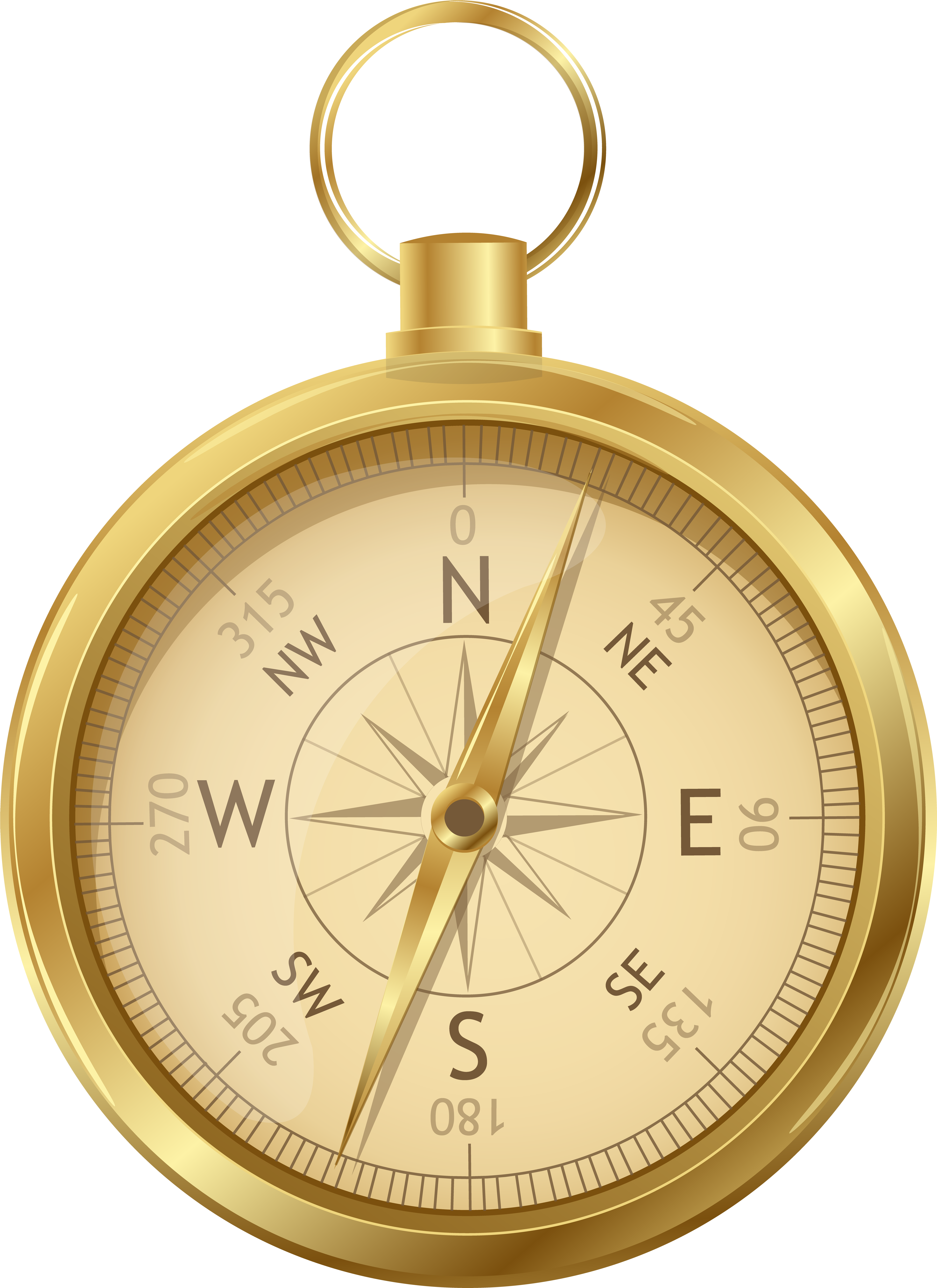 Gold Compass Transparent Png Image Gallery Yopriceville - Gold Compass Clip Art (5838x8000), Png Download