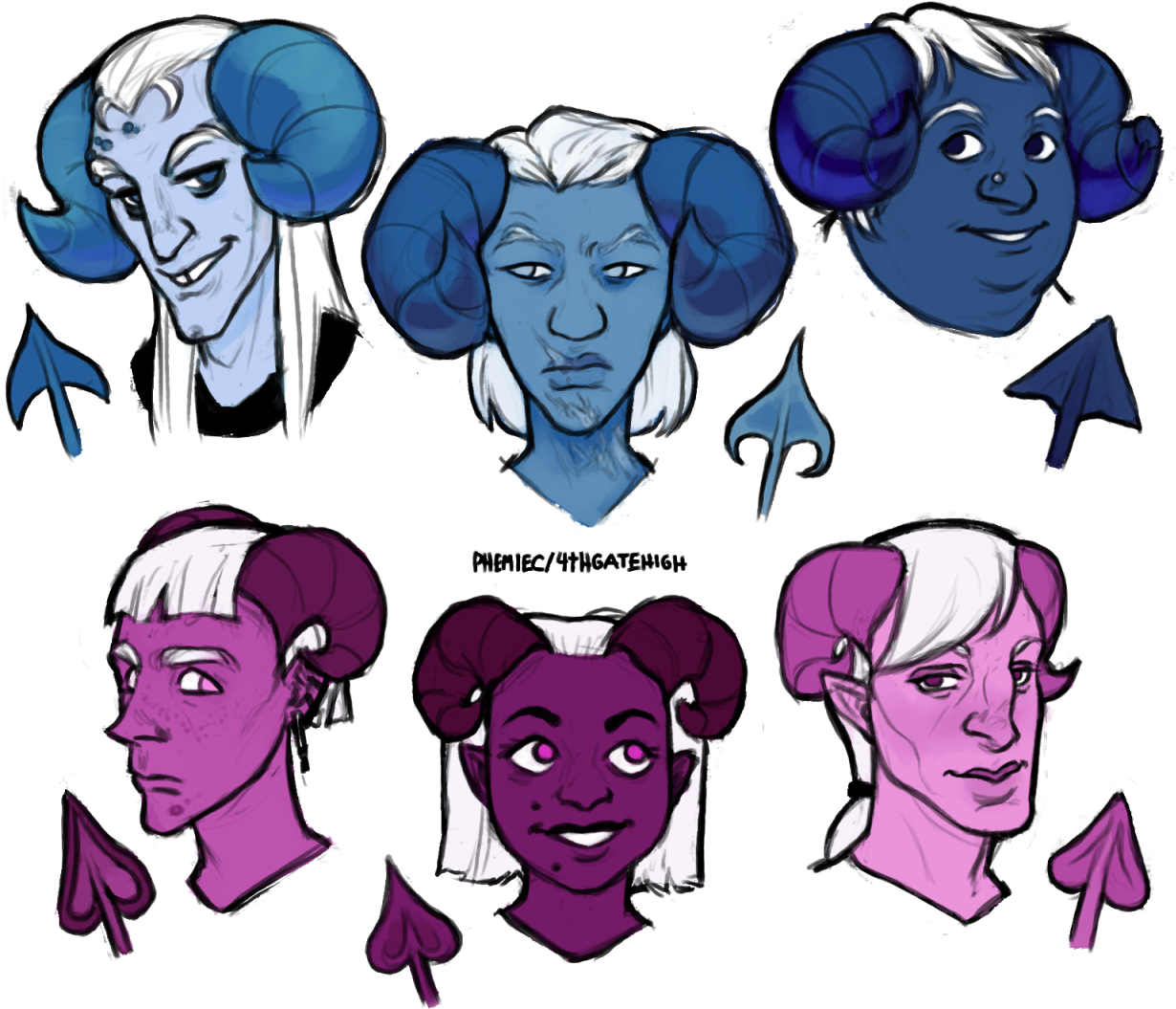 More Examples Of Demon Genotypes From By Webcomic @4thgatehigh - Cartoon Clipart (1280x1120), Png Download