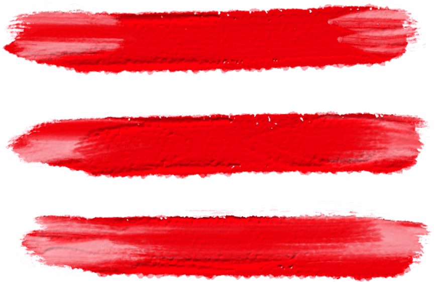 Red Brushstroke Stroke Brush Pink Lines Mix Gradient - Art Clipart (1024x827), Png Download