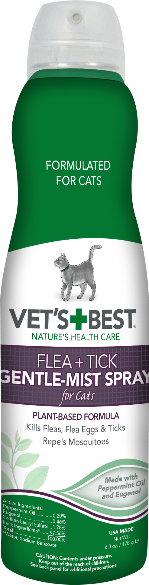 Vet's Best Flea And Tick Gentle-mist Spray For Cats, - Vets Best Flea And Tick Spray Clipart (2000x2000), Png Download