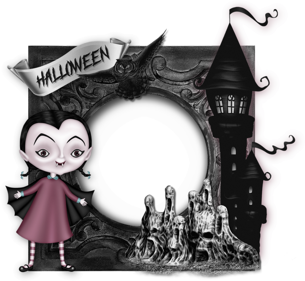 Cadre Photo Halloween, Gothique / Gothic Frame Png - Cartoon Clipart (975x900), Png Download