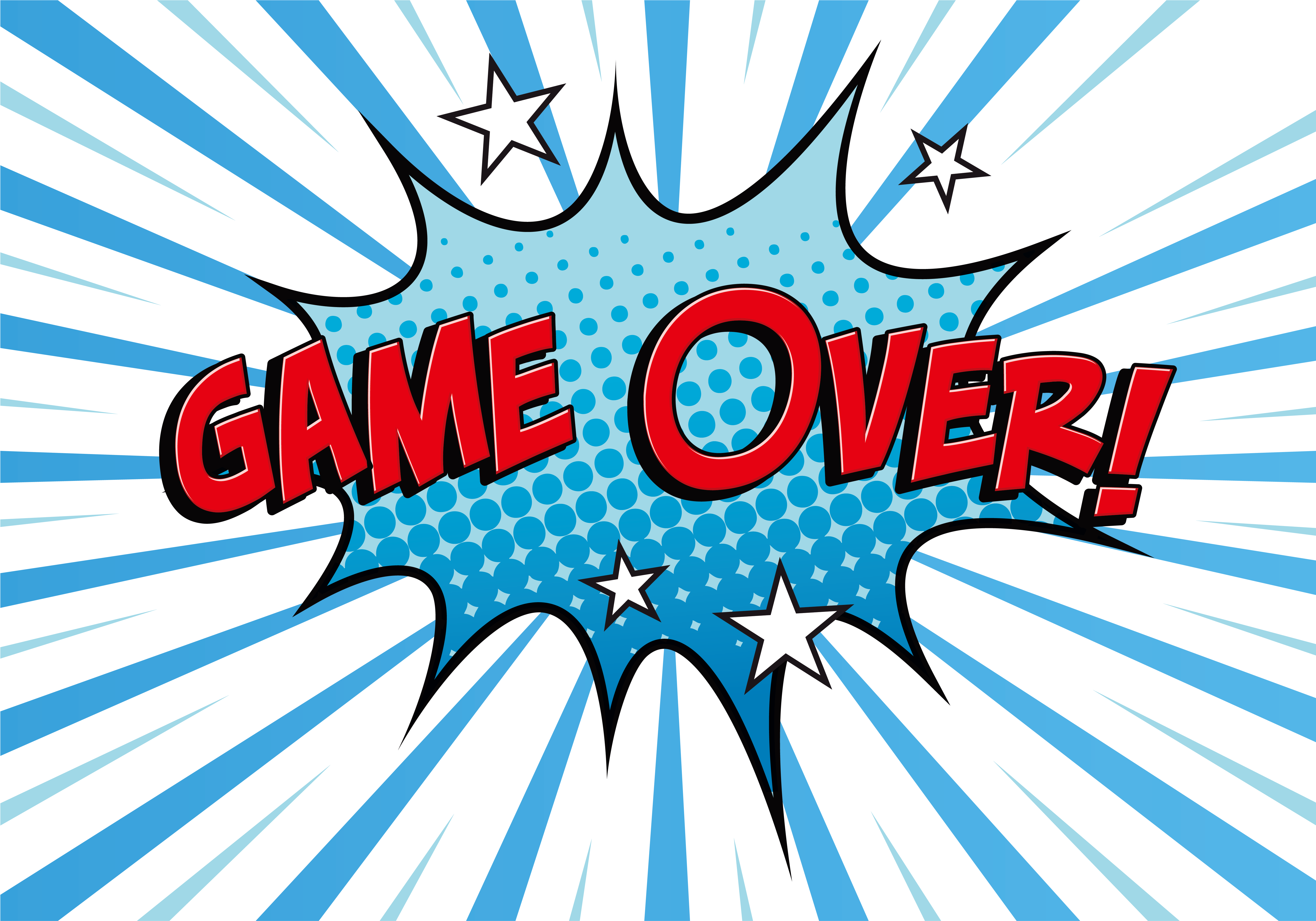 #gameover #text #comic #blue #explosion #ftestickers - Game Word Transparent Clipart (1024x711), Png Download