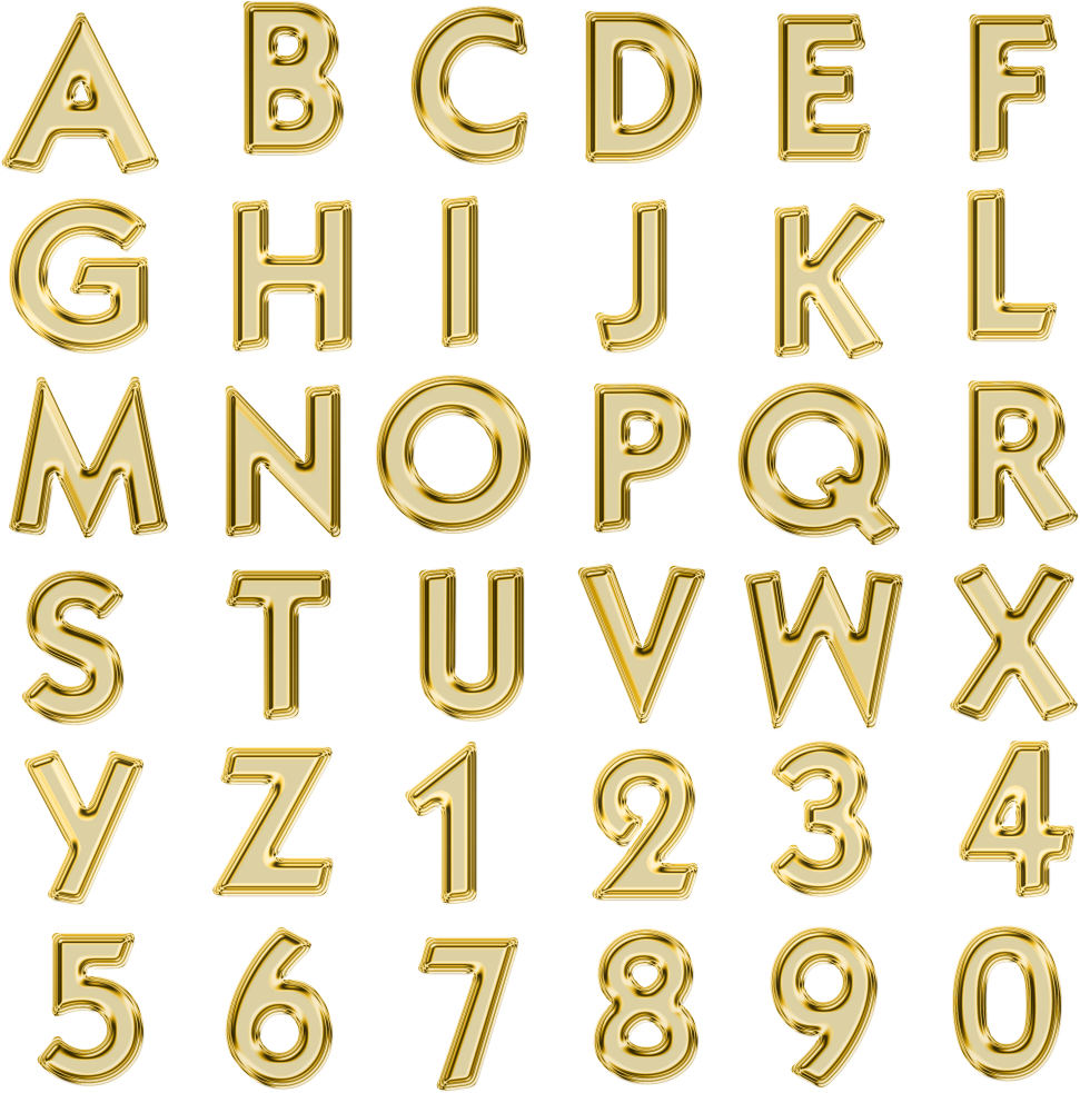 Oro Png - Letras Color Oro Png Clipart (989x989), Png Download
