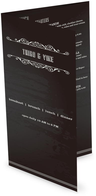 Vintage Chalkboard Takeout Menu - Paper Clipart (900x900), Png Download
