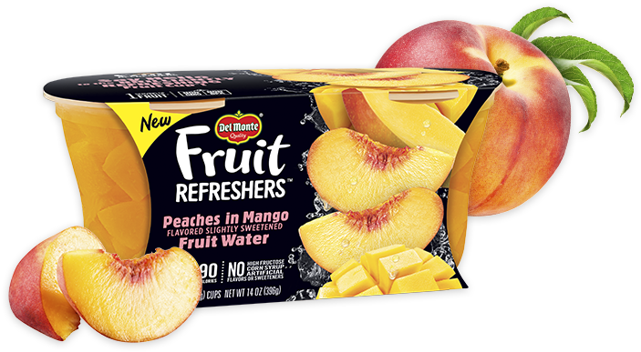 Fruit Refreshers Peaches In Mango Fruit Water - Del Monte Fruit And Oats Clipart (1050x500), Png Download
