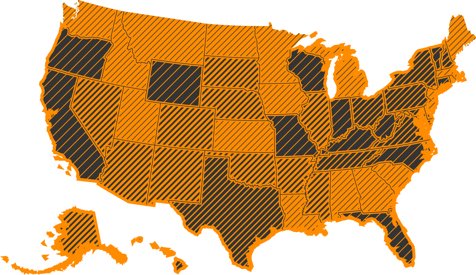 Map Halftone Pattern, Data Visualization, Texture, - 1984 Democratic Primary Map Clipart (1580x915), Png Download