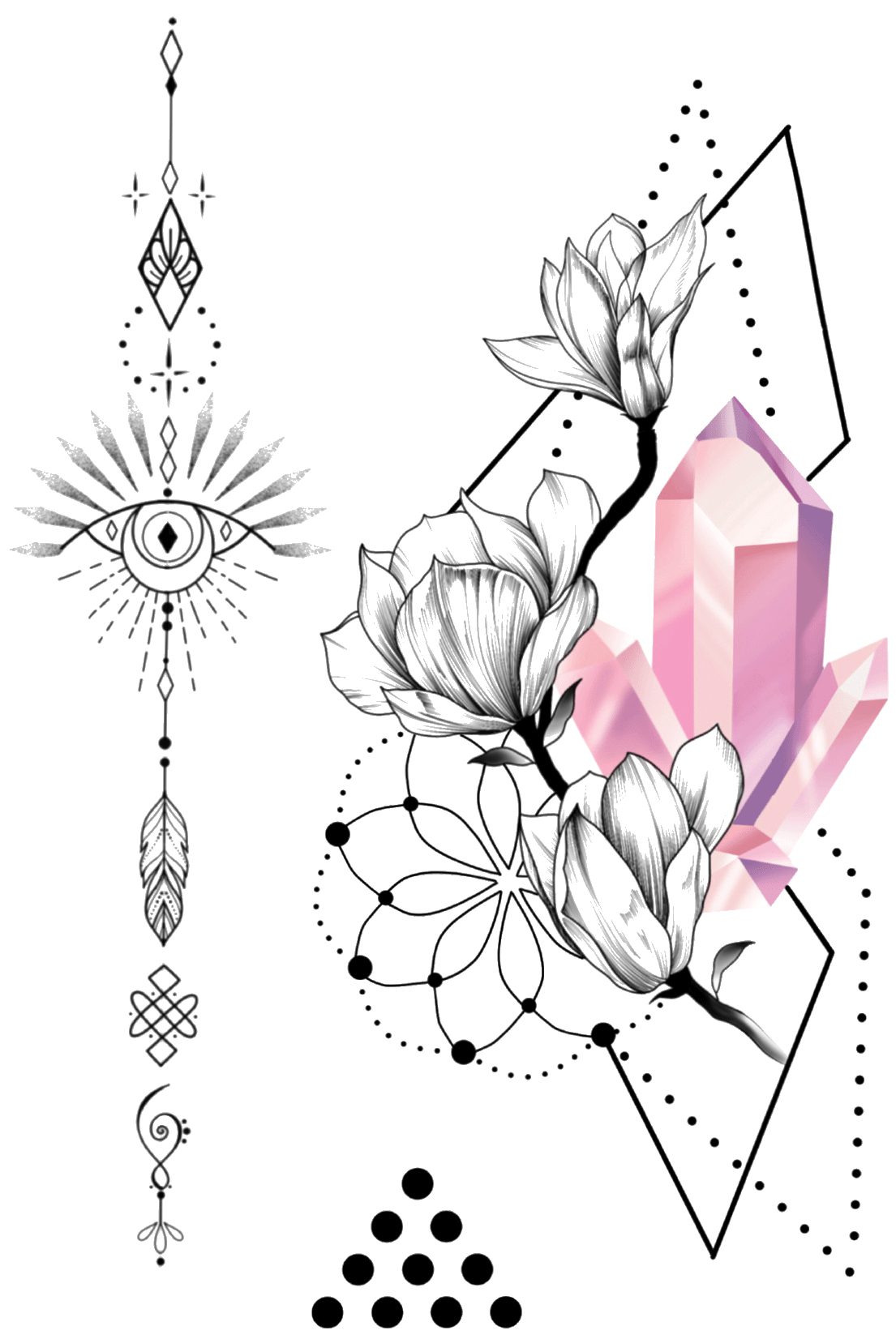 Pink Diamond - Floral Design Clipart (2000x2000), Png Download