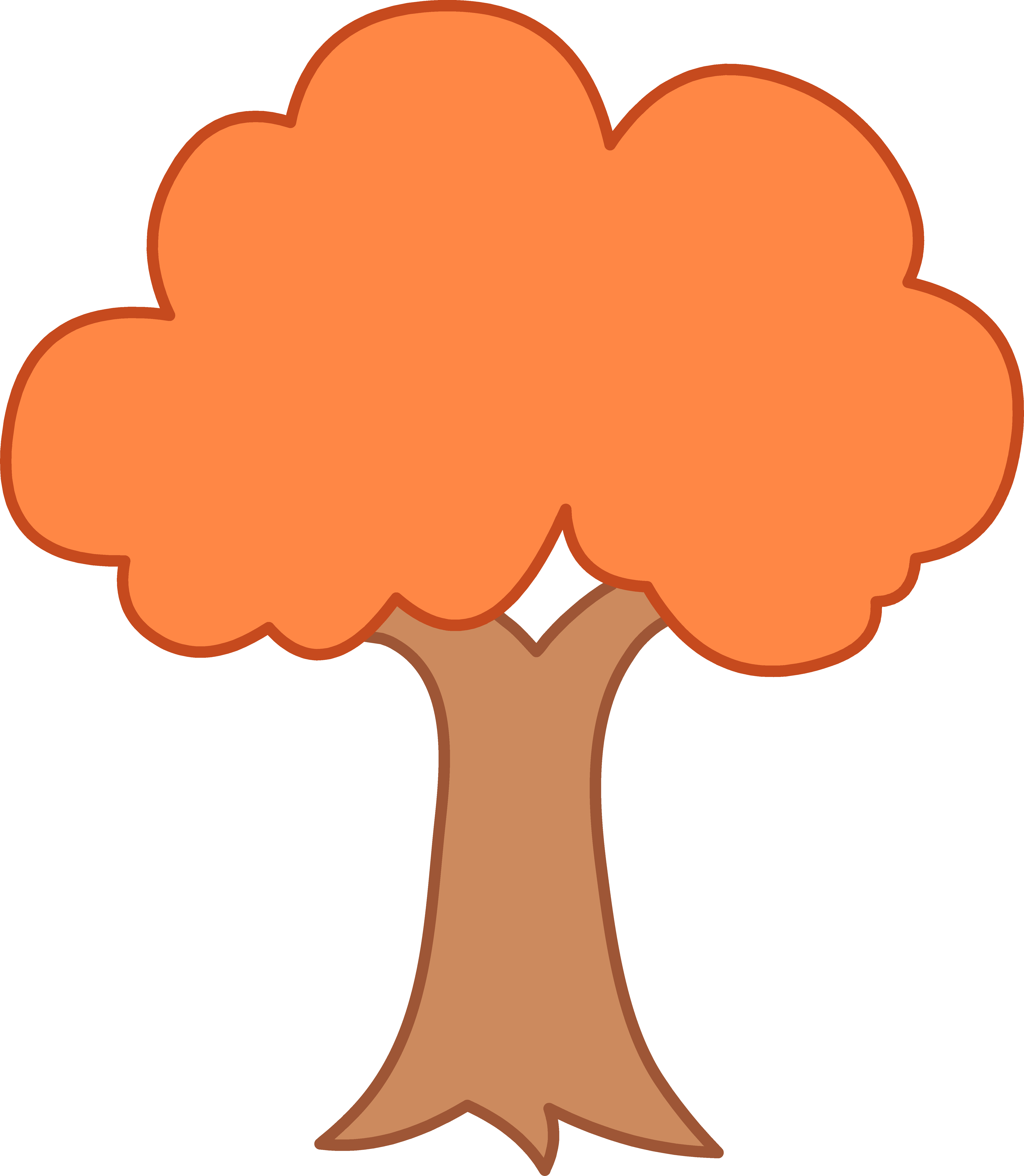 Simple Fall Tree Clipart - Save Tree Save Water - Png Download (5548x6372), Png Download