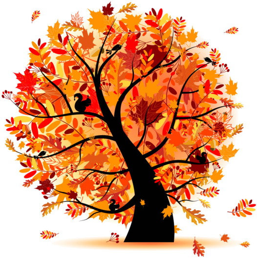 Fall Trees Clipart Group Clipart Library Download - Autumn Tree Clipart - Png Download (600x576), Png Download