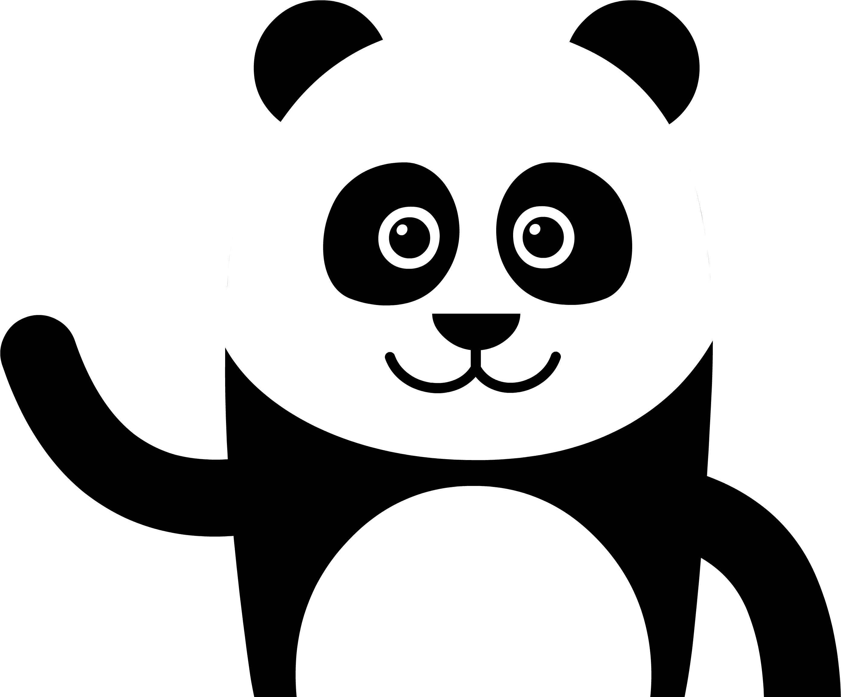 Panda Png - Cute Panda Tshirt Design Clipart (2802x2305), Png Download