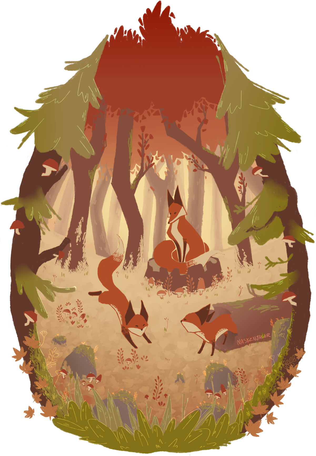 Fall Tree Clipart - Png Download (1201x1734), Png Download