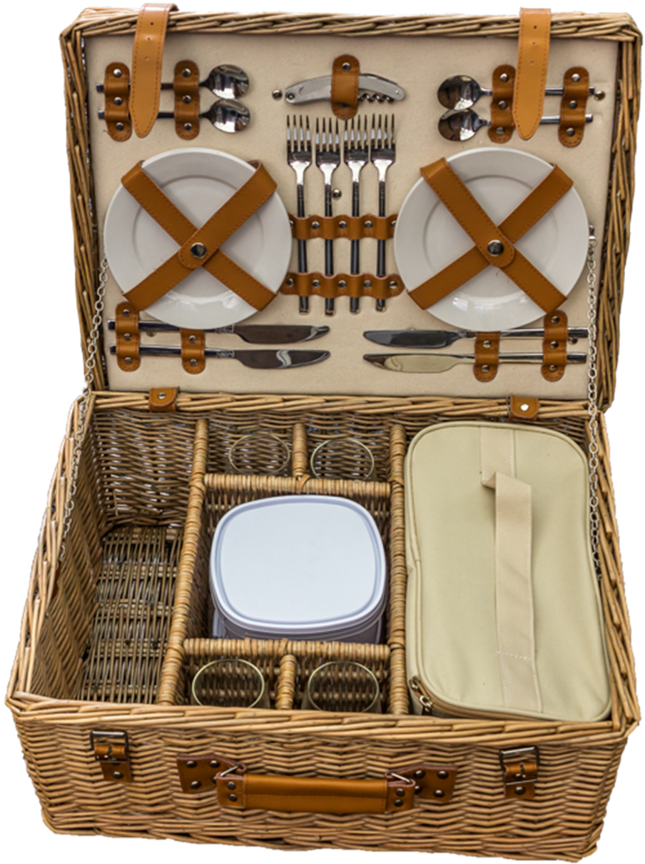 Blenheim Deluxe Fitted Picnic Basket Clipart (904x1210), Png Download