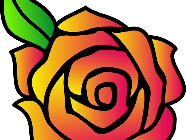 Gothic Clipart Climbing Rose - Cartoon Drawings Rose - Png Download (640x480), Png Download