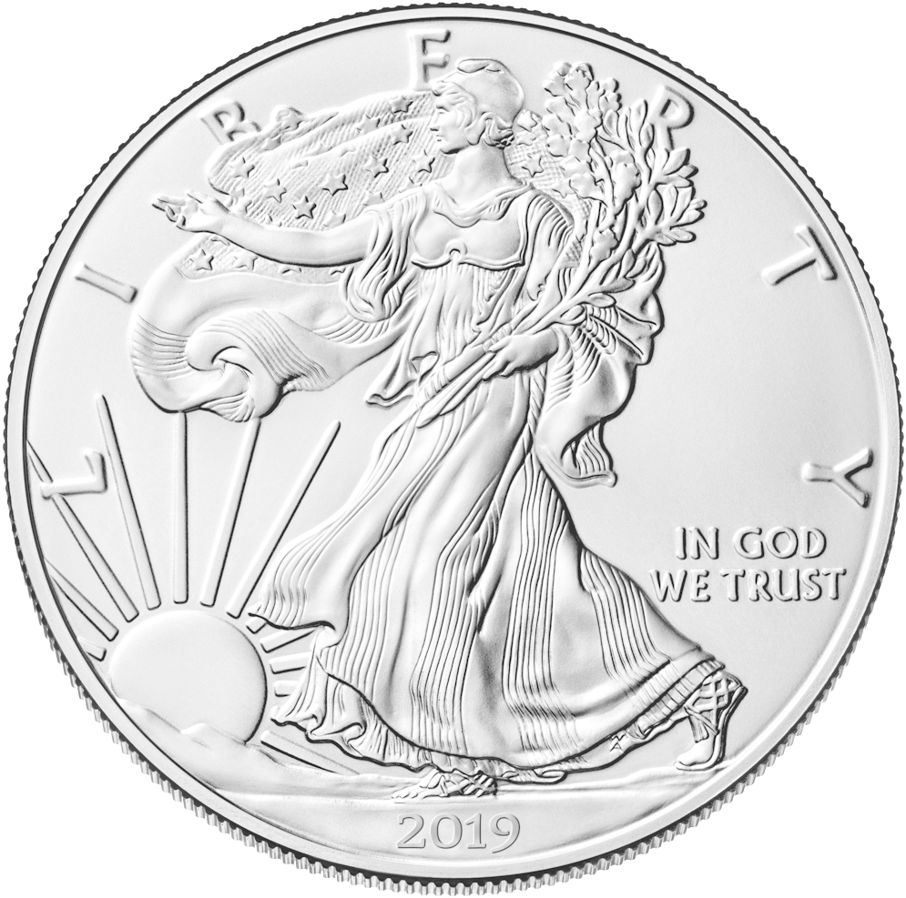 2019 Coins Are Here - 2018 American Eagle Silver Coin Clipart (995x987), Png Download