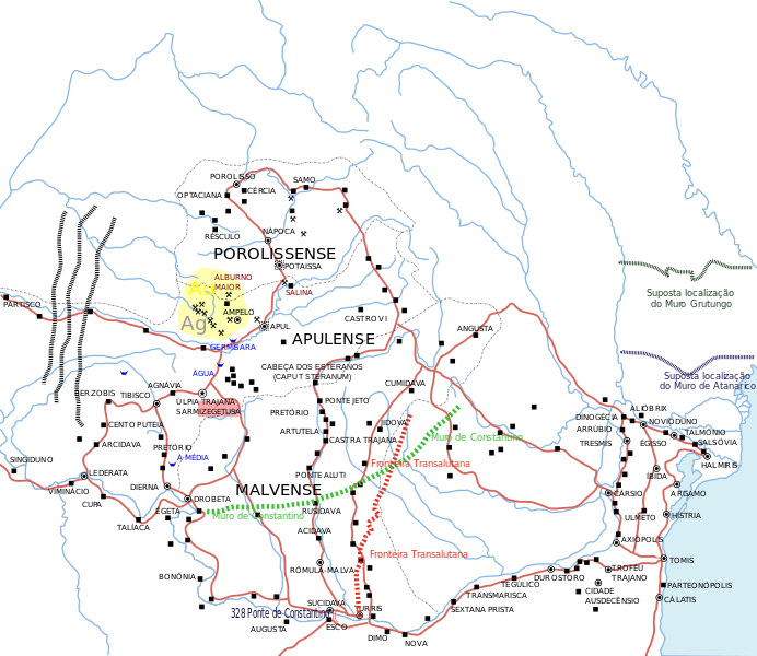 277 × 240 Pixels - Map Roman Frontiers Danube Clipart (692x600), Png Download