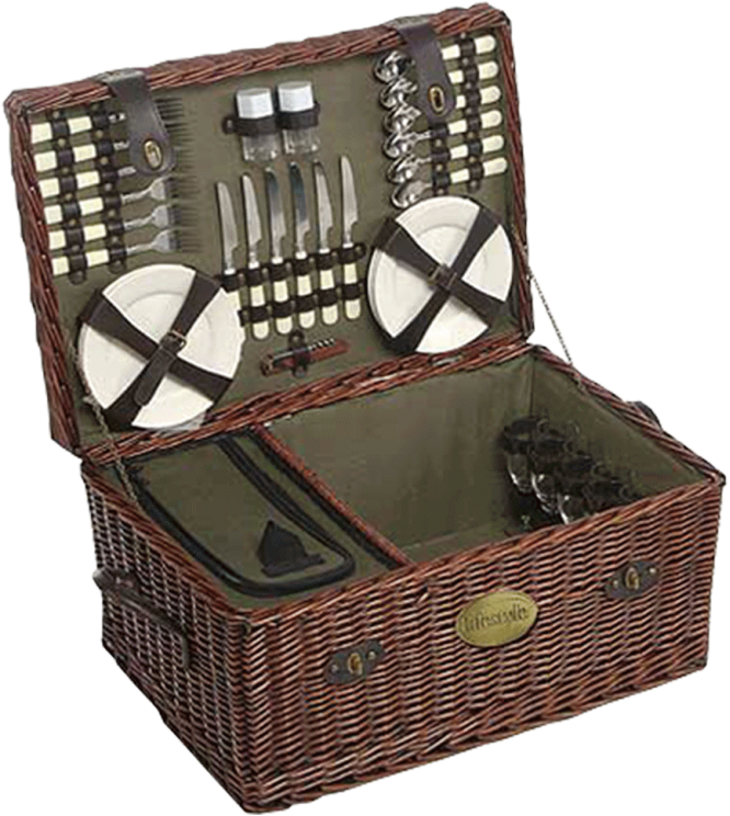 Lifestyle Appliances Family Picnic Hamper Lfs1000 - Picnic Basket Clipart (768x768), Png Download