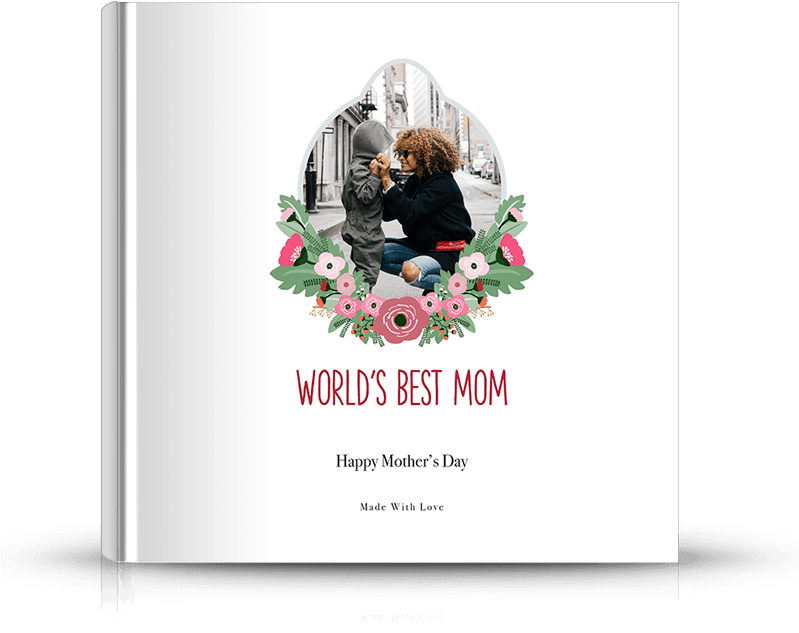 Front Photo Book Cover Designed For Mom And Mother's - Photobook Cover Design Clipart (950x891), Png Download