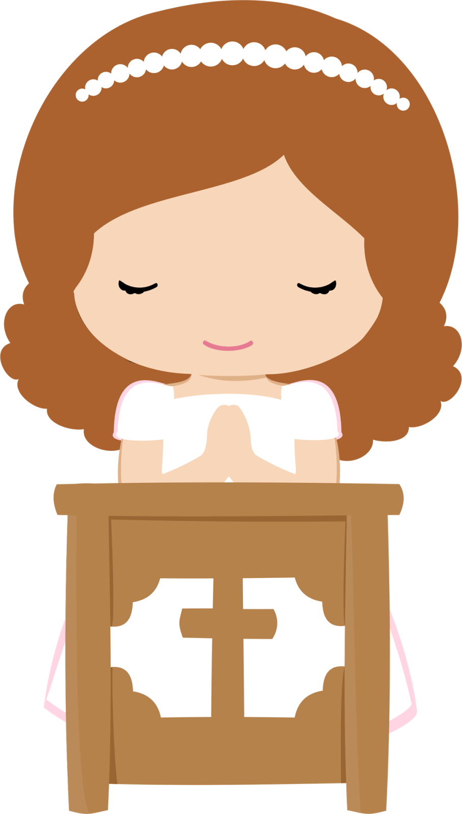 Papel Picado Clipart Clip - Menina Primeira Comunhao Png Transparent Png (909x1600), Png Download