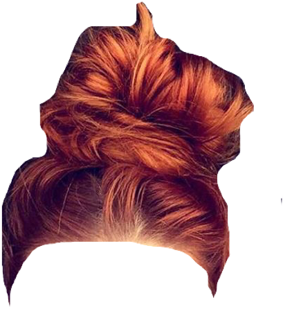 Messy Bun Red Hair Clipart (600x749), Png Download