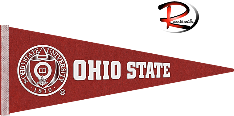 Repositionable Pennant Sale - Ohio State Pennant Png Clipart (770x500), Png Download