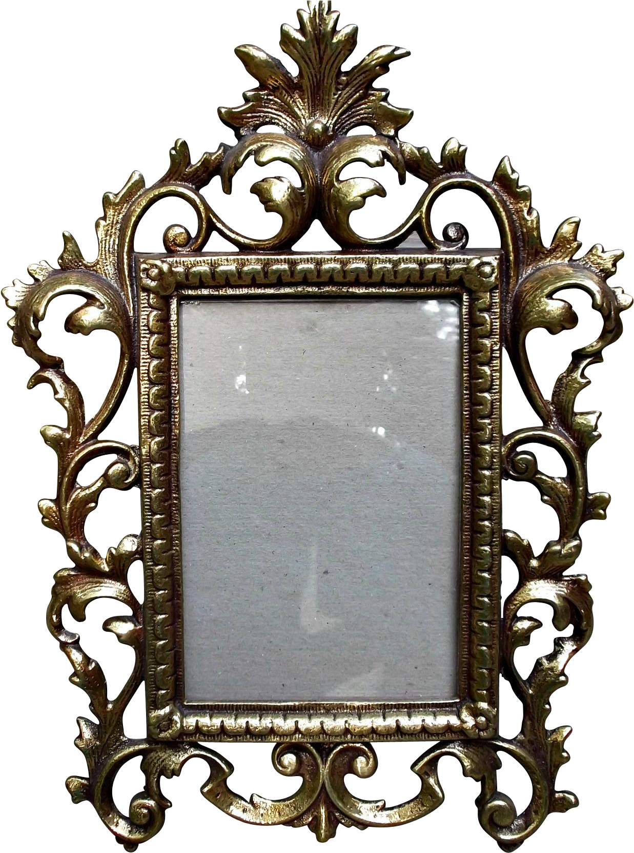 This Is A Vintage Rococo Style, Heavy Metal Picture - Antique Picture Frames Clipart (1661x1661), Png Download