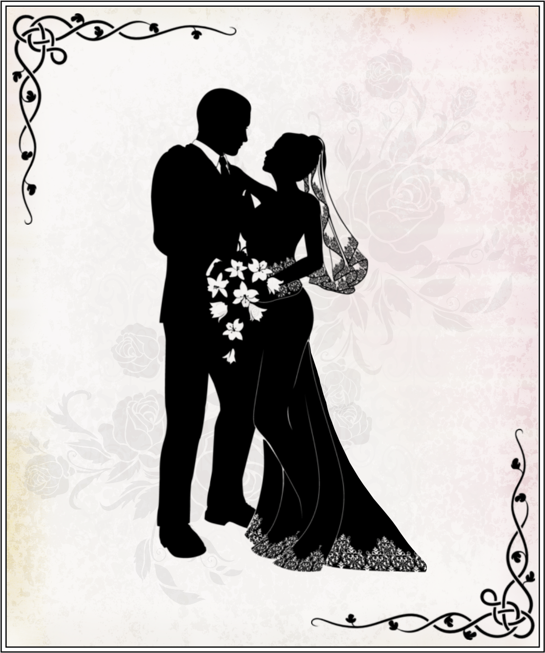 I Decoupage Printables, Digital Stamps, Scrapbooking, - Wedding Couple Clipart Png Transparent Png (1123x1346), Png Download