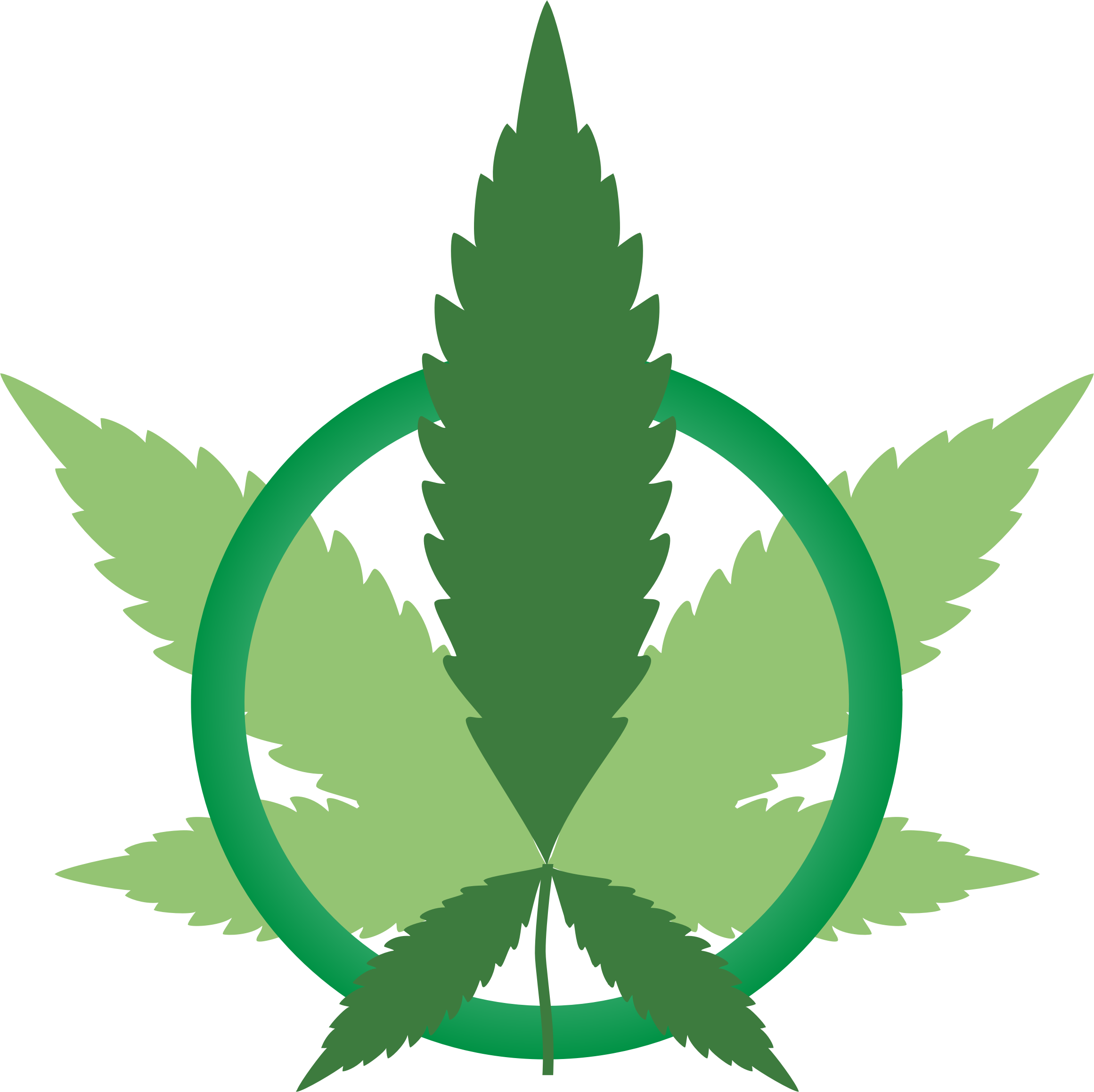 Big Image - Silueta Hoja De Marihuana Clipart (2322x2318), Png Download