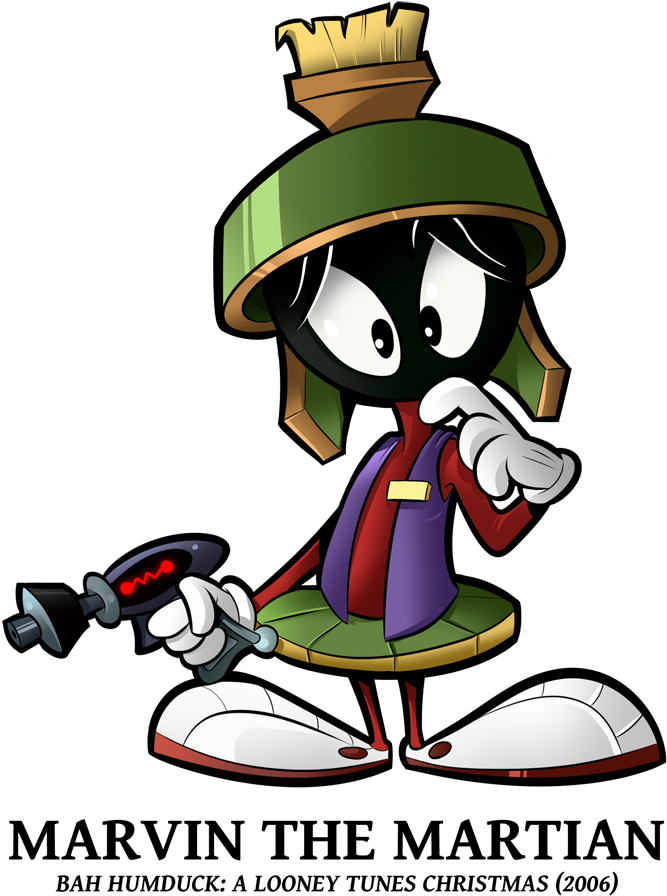 Pin By Mrs Pita On Looney Tunes - Bah Humduck A Looney Tunes Christmas Marvin Clipart (683x900), Png Download