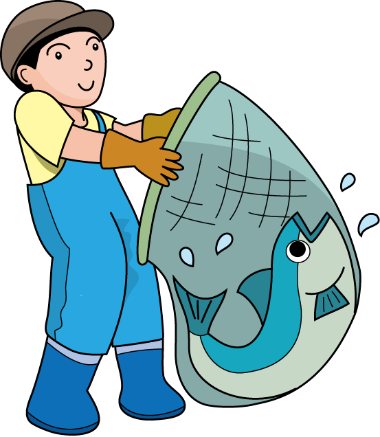 Fishing Clipart On Clip Art Fishing And Fish Clipartcow - Fish In Net Clipart - Png Download (553x636), Png Download