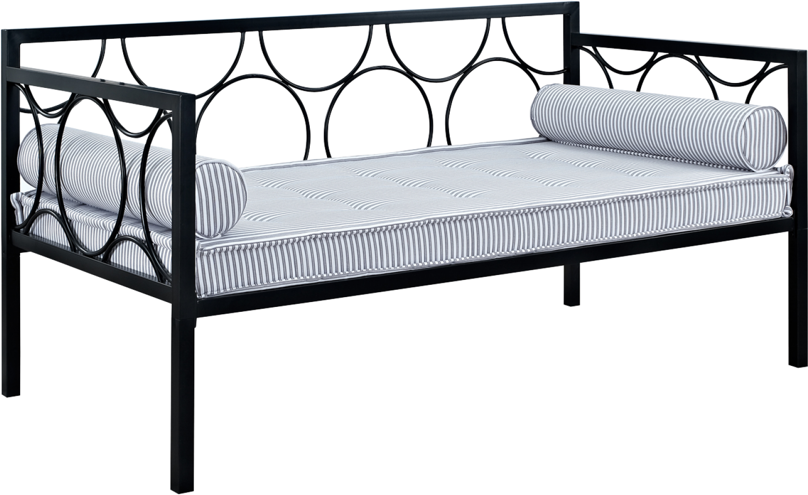 Dhp Rebecca Contemporary Metal Daybed Frame, Multiple - Dhp Rebecca Daybed Black Clipart (2000x1333), Png Download