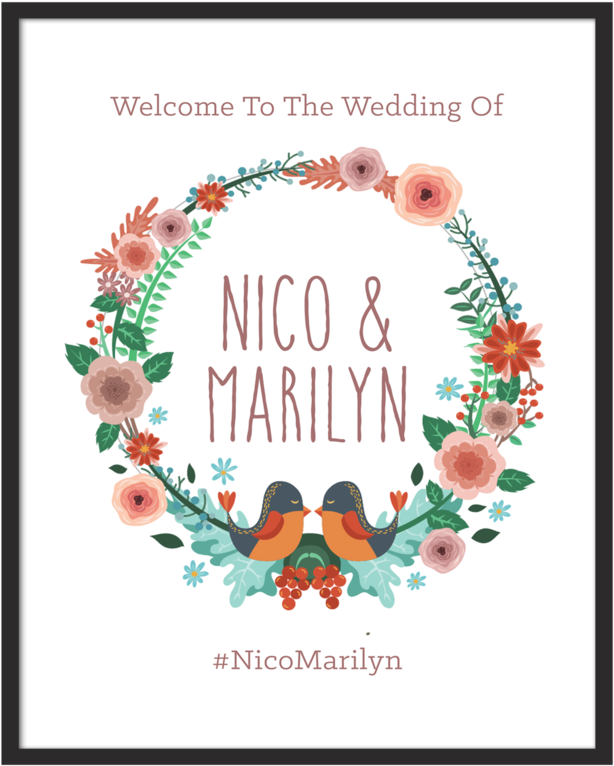 Wedding Sign Typescratch Design - Greeting Card Clipart (866x1024), Png Download