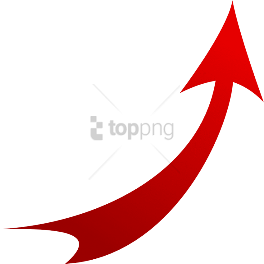 Free Png Curve Red Arrow Png Image With Transparent - Red Curved Arrow On Transparent Background Clipart (850x849), Png Download