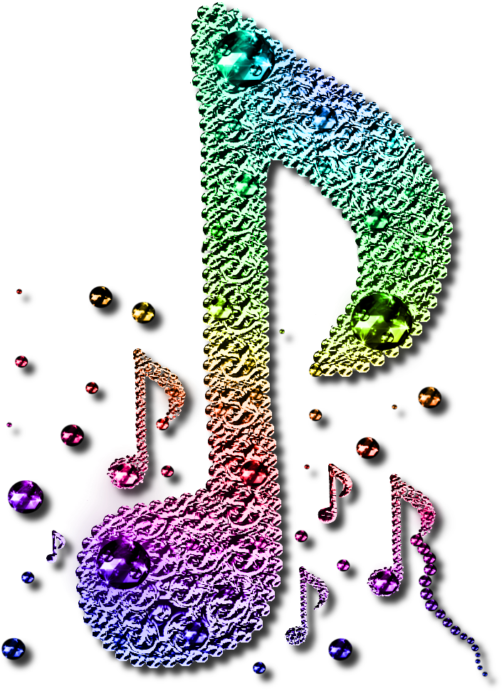 Music Notes Clipart Colourful Pencil And In Color Music - Coloured Music Note Clipart - Png Download (730x986), Png Download