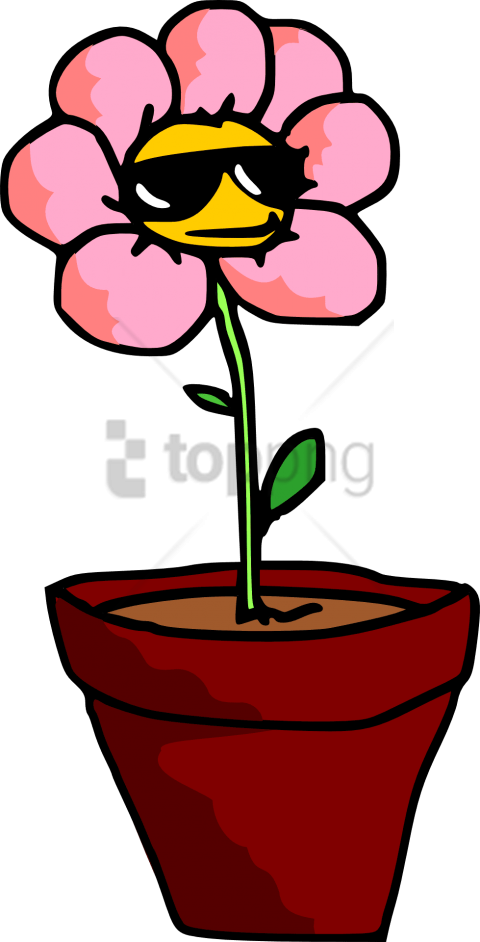 Free Png Download Plants With Sunglasses Cartoon Png - Cartoon Plant With Sunglasses Clipart (480x942), Png Download