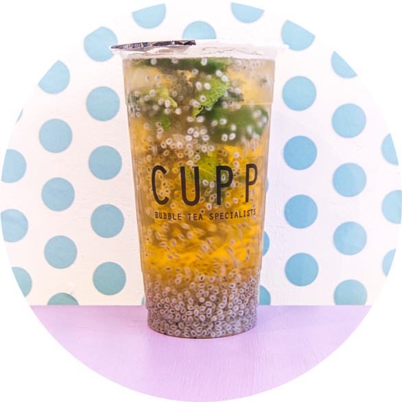 Specials - Basil Seed Bubble Tea Clipart (586x586), Png Download