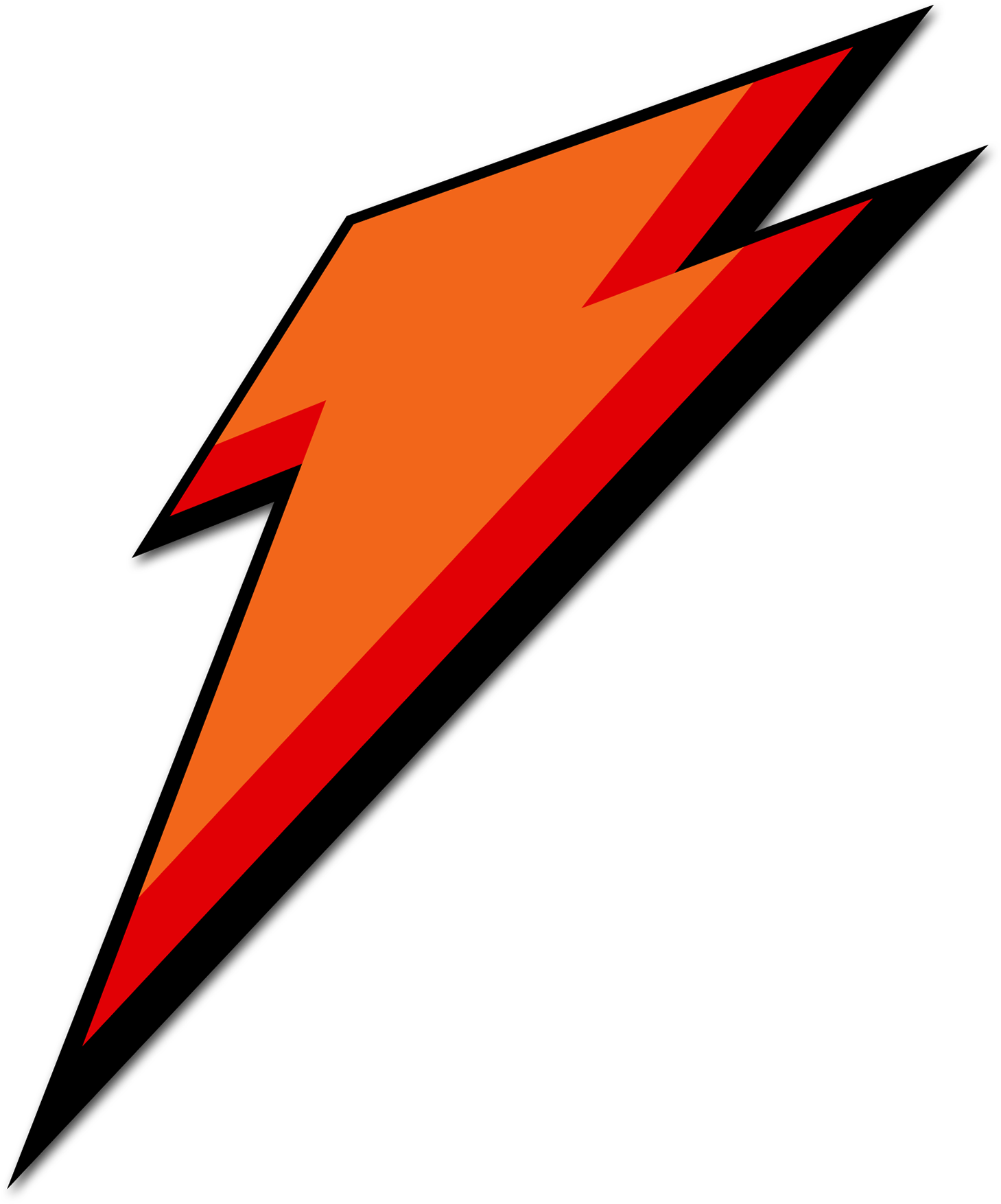Gatorade Black Lightning Bolt - Gatorade Lightning Bolt Logo Clipart (1459x1754), Png Download