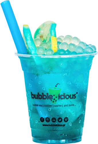 Blue Lagoon - Blue Bubble Tea Png Clipart (670x500), Png Download