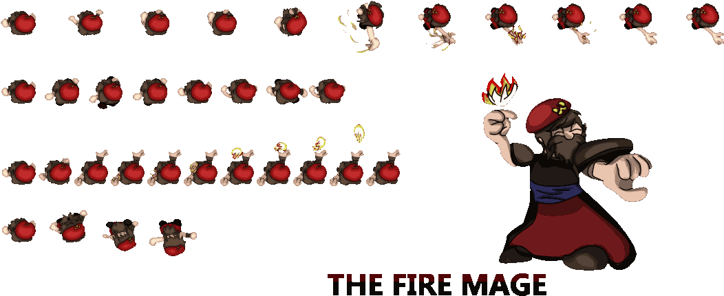 The Fire Mage - Cartoon Clipart (1066x430), Png Download