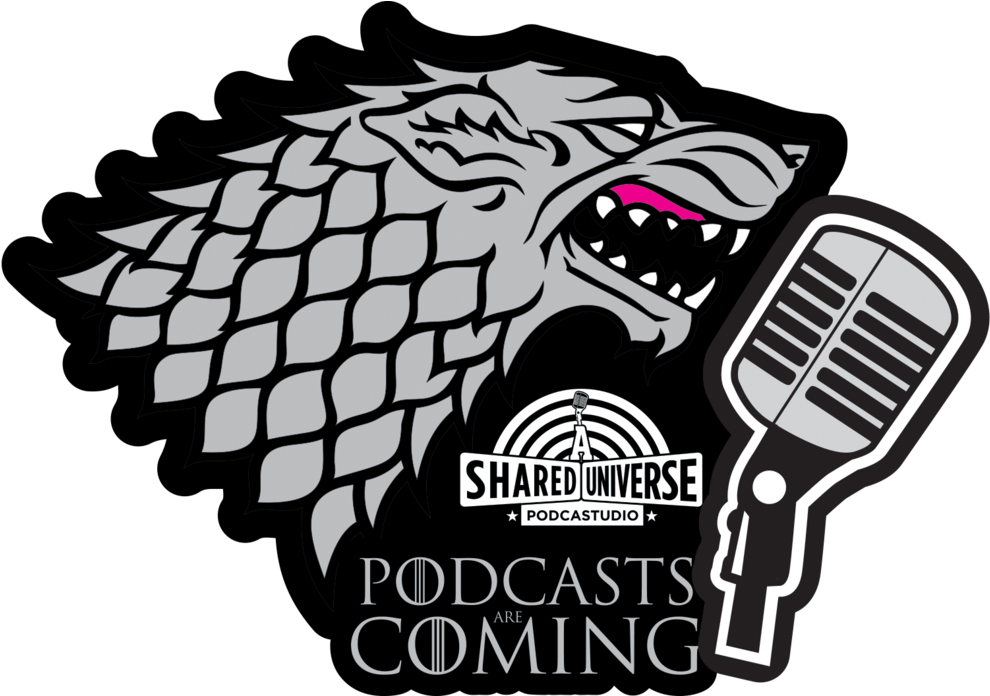 A Shared Universe Podcast Wolf Sticker - Game Of Thrones Winter Coming Clipart (1000x695), Png Download