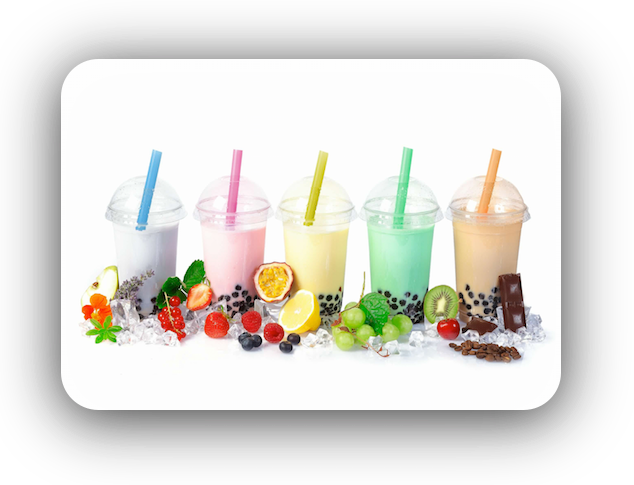 Fruit Bubble Milk Tea - Milk Tea Ice Pop Clipart (634x485), Png Download