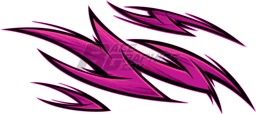 Fire Flare Pink Vinyl Wrap Clipart (887x395), Png Download