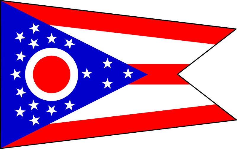 File Flag Of Ohio - Ohio Flag And Seal Clipart (800x502), Png Download