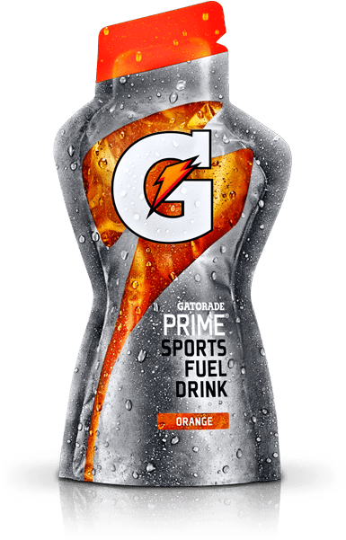 Toma Gatorade Prime Sports Fuel Drink Antes Del Partido - Gatorade Gel Clipart (576x627), Png Download