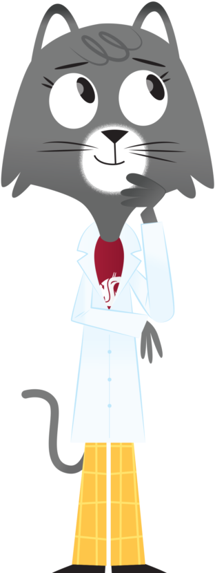 Dr Universe Thinking - Cartoon Clipart (396x874), Png Download