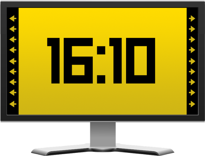 10 Aspect Ratio - Television Set Clipart (1600x520), Png Download