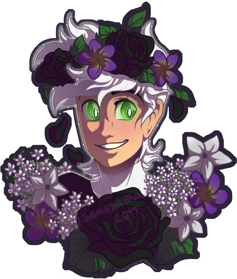Flower Crown Phantom - Illustration Clipart (900x986), Png Download