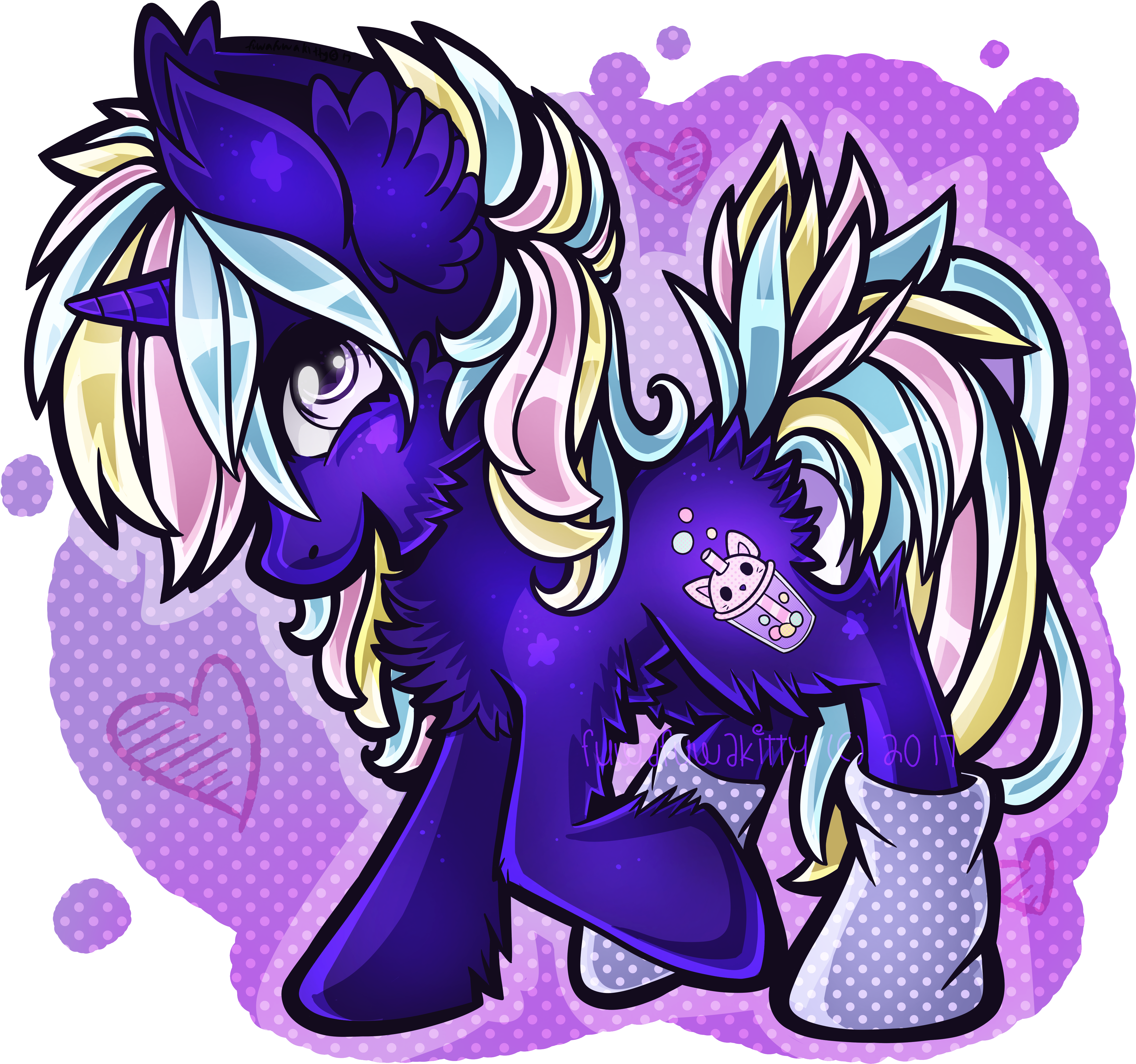 Blue Taro Pone - Cartoon Clipart (4300x4000), Png Download