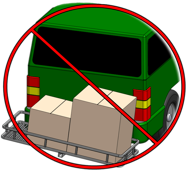 Green Car Crossed Out With Unstable Cargo - Compact Van Clipart (706x648), Png Download